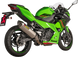 MUFFLER TI/CF NINJA 400 ΓΙΑ KAWASAKI EX 400 / EX 400 ABS / Z 400 ABS '18–'26 | AKRAPOVIC-S-K4SO7-HRT