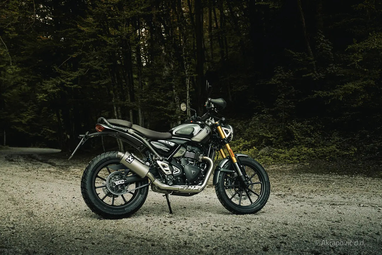 MUFFLER SLIP-ON TI TRIUMPH SPEED 400 / SCRAMBLER 400X ΓΙΑ TRIUMPH SCRAMBLER 400 X ABS / SPEED 400 ABS '24–'26 | AKRAPOVIC-S-T4SO1-HDT