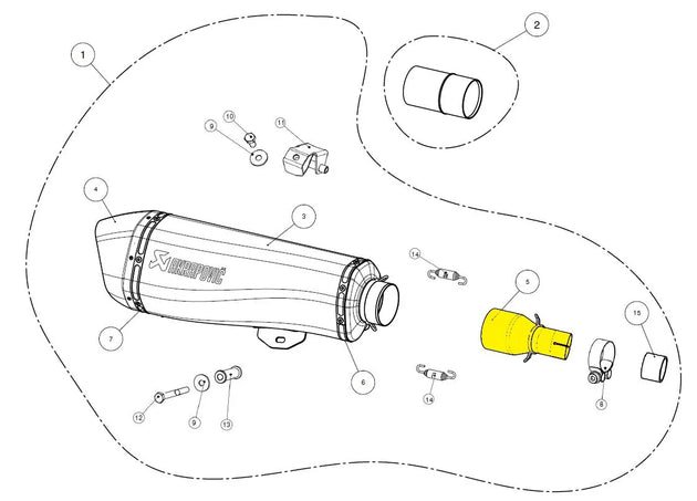 LINK PIPE SS ΓΙΑ PIAGGIO MP3 500 '10–'20 | AKRAPOVIC-L-PI5SO1