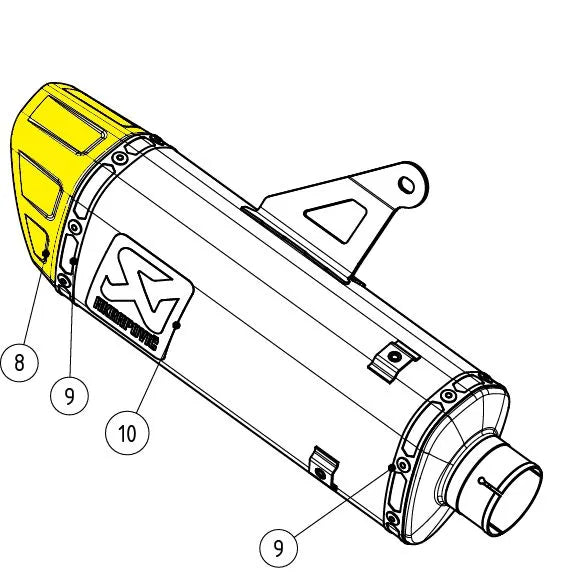 END CAP TI ΓΙΑ YAMAHA YZF-R7 ABS '22–'25 | AKRAPOVIC-V-EC398