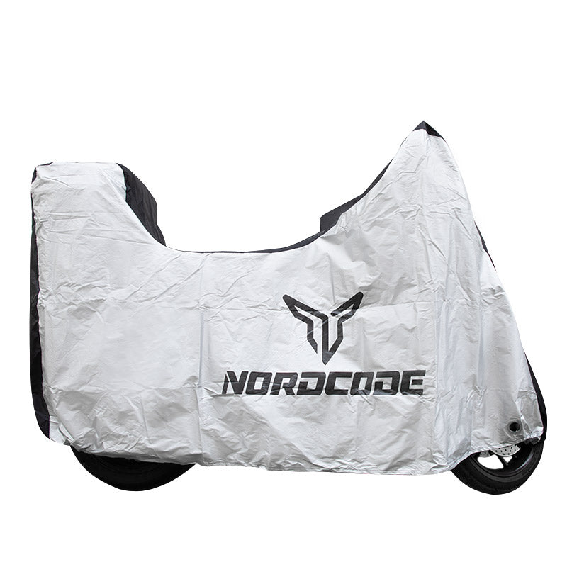 Kάλυμμα μοτό αδιάβροχο Nordcode Evo plus + top case ασημί