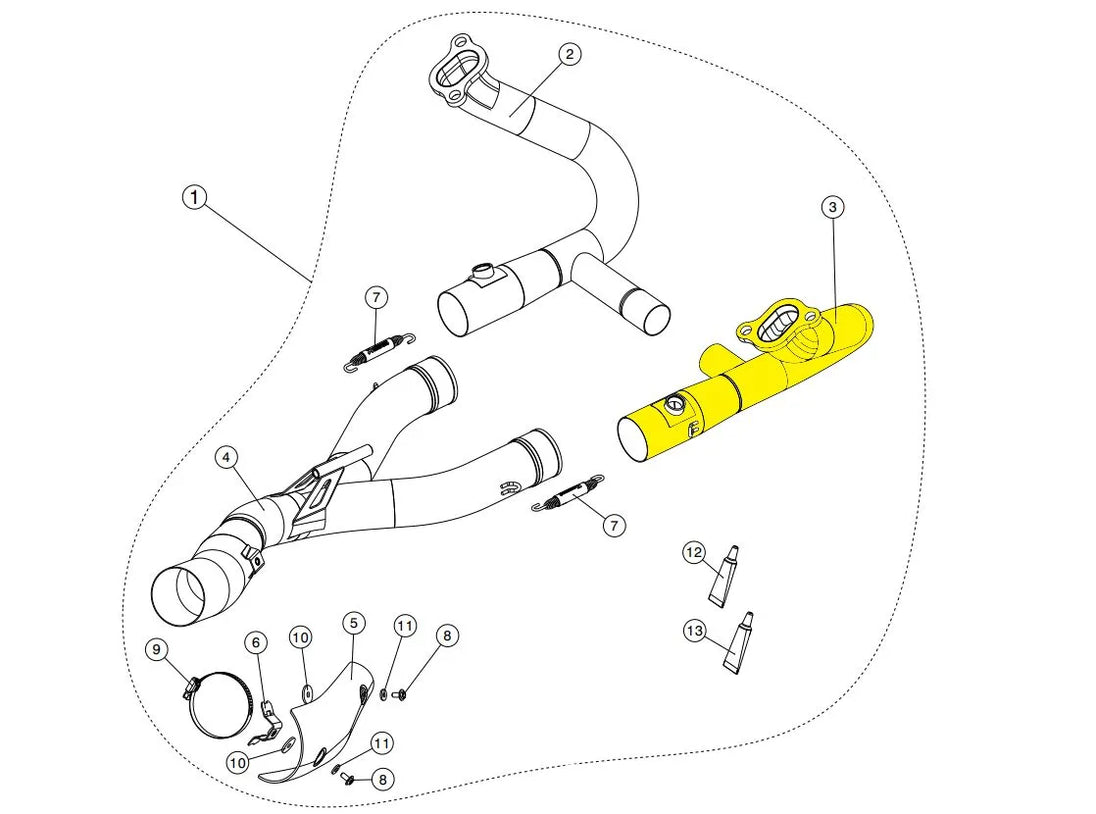 HEADER SS ΓΙΑ BMW R 1200 GS ABS '13–'18 | AKRAPOVIC-H-B12R4R