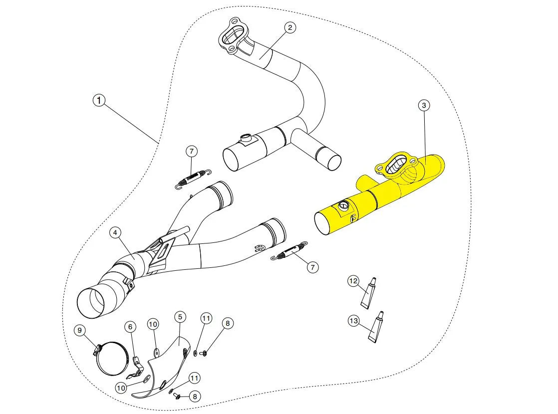 HEADER SS ΓΙΑ BMW R 1200 GS ABS '13–'18 | AKRAPOVIC-H-B12R4R