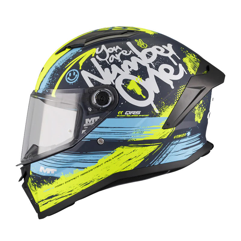 Κράνος MT Stinger 2 Junior Rocket C3 μπλε/fluo gloss