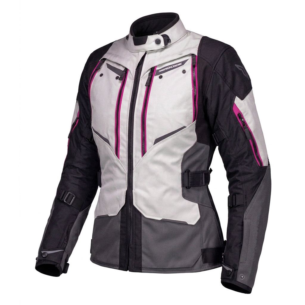 Nordcode Μπουφάν Odyssey Γυναικείο Light Grey/Pink Fluo