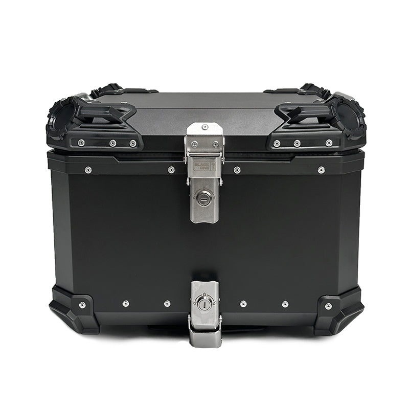 Βαλίτσα κεντρική BLACK ONE H55 ΑΛΟΥΜΙΝΙΟΥ 55lt μαύρη με πιάστρα και εσωτερική επένδυση