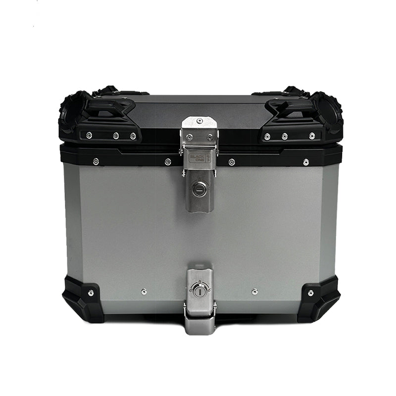 Βαλίτσα κεντρική BLACK ONE H45 ΑΛΟΥΜΙΝΙΟΥ 45lt ασημί με πιάστρα και εσωτερική επένδυση