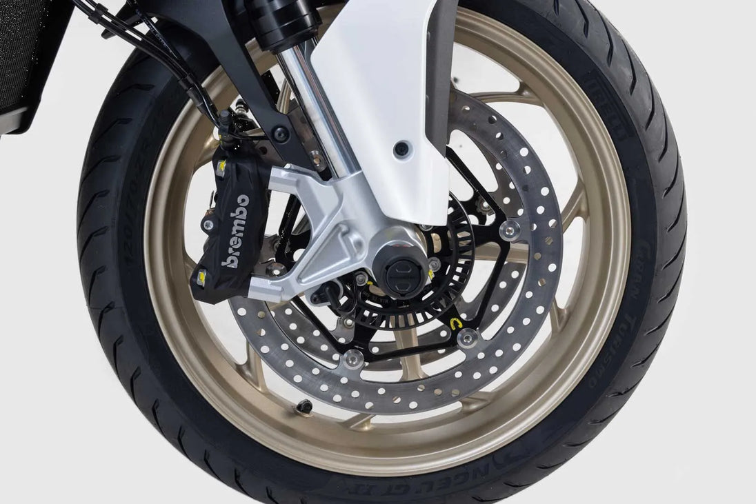 FRONT AXLE SLIDER SET ΓΙΑ MOTO GUZZI V100 1050 MANDELLO ABS / V85 850 TT '22–'24 | SW-MOTECH-STP.17.176.10100/B