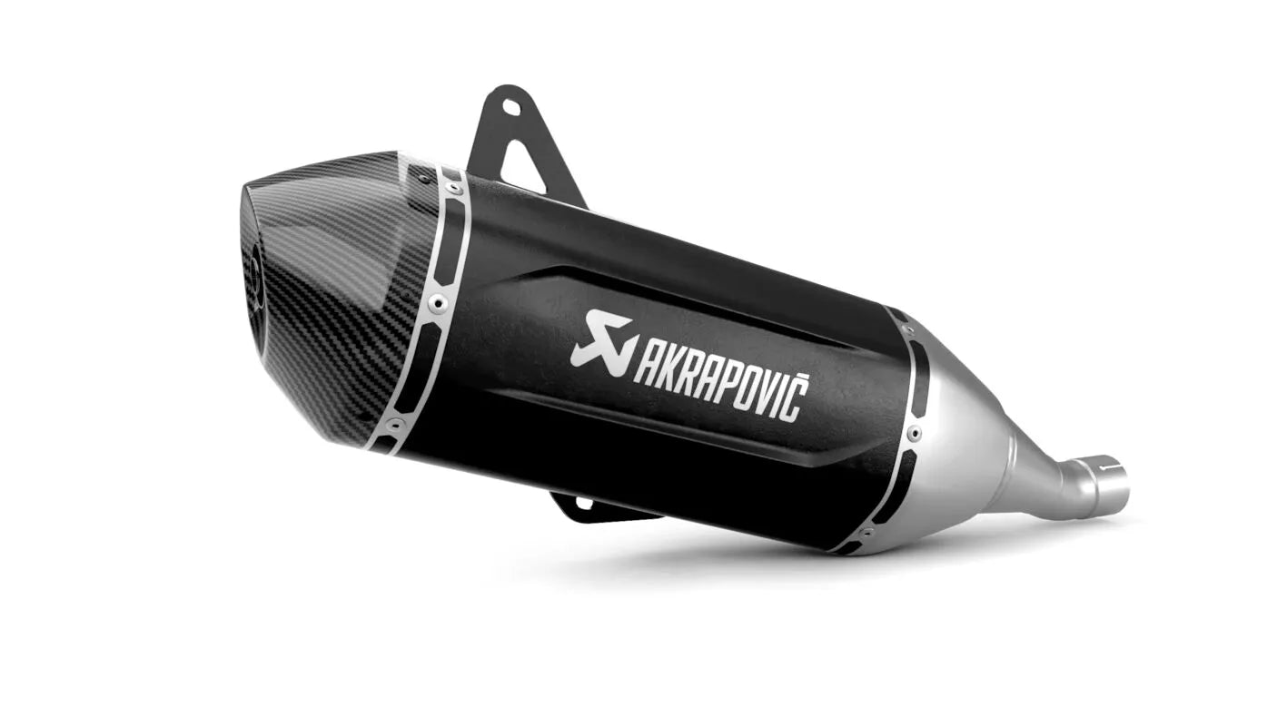 MUFFLER SS/CF BLK VESPA PRIM 125 ΓΙΑ VESPA PRIMAVERA 125 IGET ABS / PRIMAVERA 125 S IGET ABS '24–'26 | AKRAPOVIC-S-VE125SO5-HWSSBL