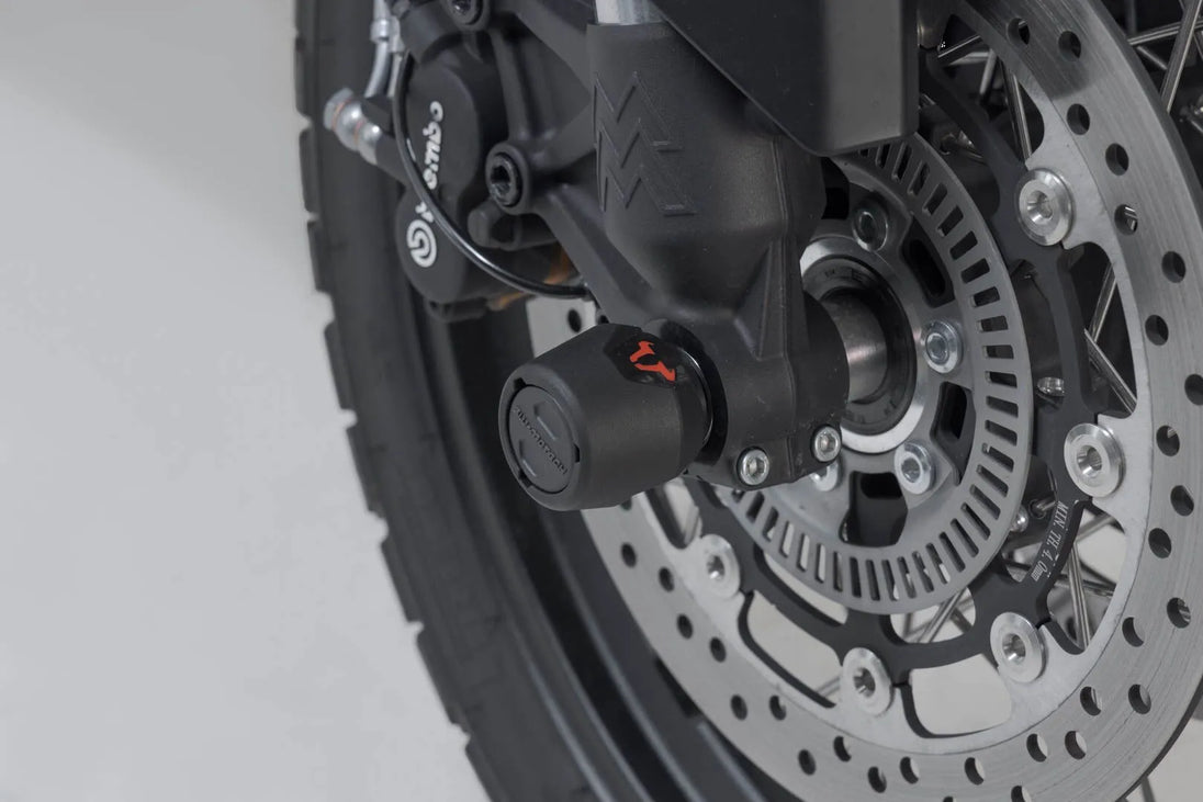FRONT AXLE SLIDER SET ΓΙΑ MOTO MORINI X-CAPE 650 ABS '21–'24 | SW-MOTECH-STP.23.176.10000/B