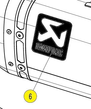 STICKER AL SUZUKI ΓΙΑ SUZUKI GSX-S 1000 '15–'26 | AKRAPOVIC-P-VST18AL