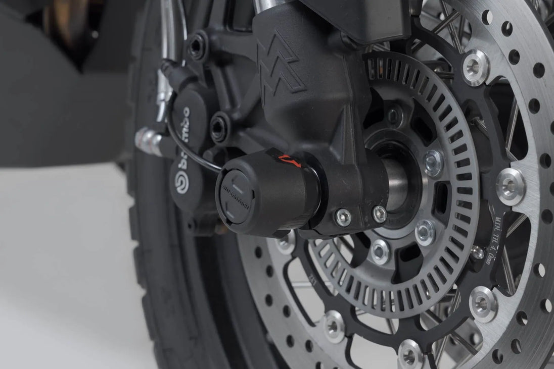 FRONT AXLE SLIDER SET ΓΙΑ MOTO MORINI X-CAPE 650 ABS '21–'24 | SW-MOTECH-STP.23.176.10000/B