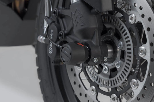 FRONT AXLE SLIDER SET ΓΙΑ MOTO MORINI X-CAPE 650 ABS '21–'24 | SW-MOTECH-STP.23.176.10000/B