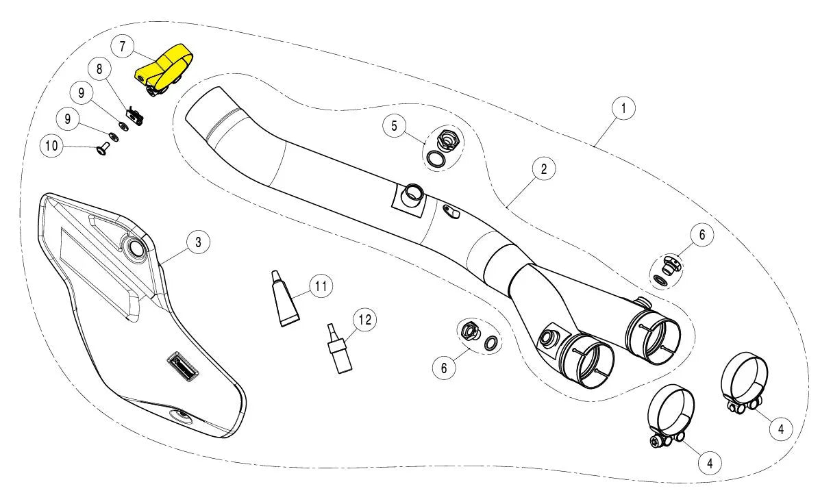 CLAMP SS ΓΙΑ YAMAHA MT-10 ABS / MT-10 SP ABS '22–'24 | AKRAPOVIC-P-R186