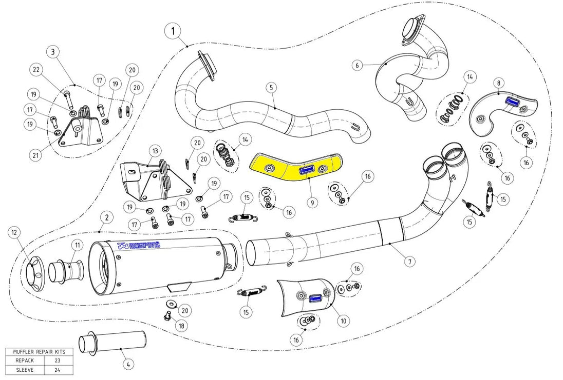 HEAT SHIELD CF ΓΙΑ Harley Davidson VRSC '09–'16 | AKRAPOVIC-P-HSHDRODCA2