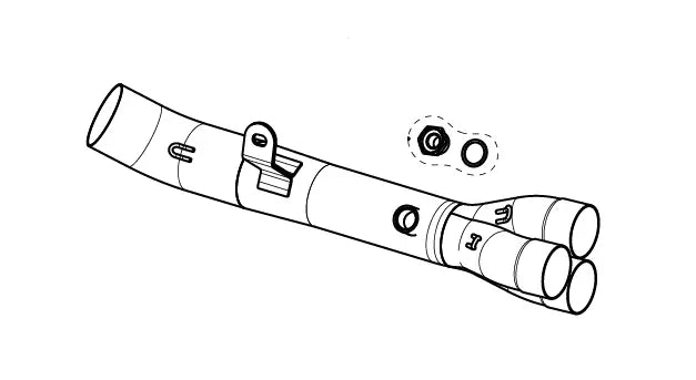 LINK PIPE SS YAMAHA R9 ΓΙΑ YAMAHA YZF-R9 ABS '25–'26 | AKRAPOVIC-L-Y9R6
