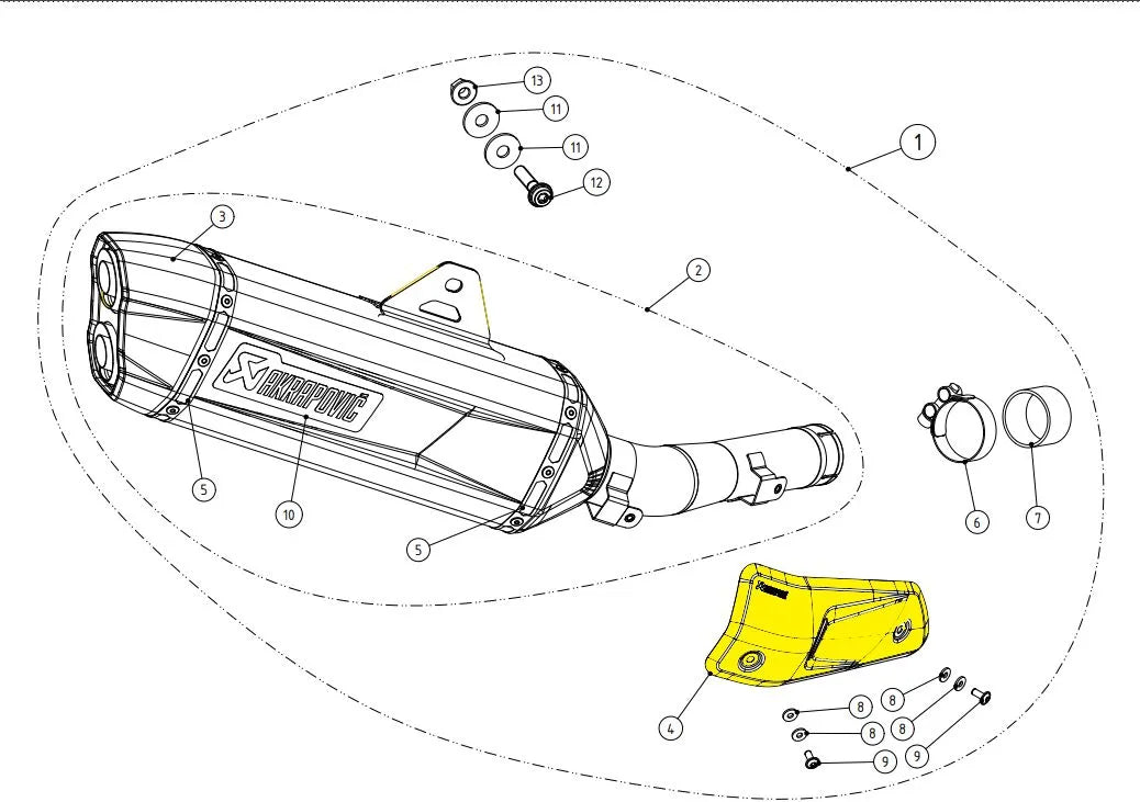 HEAT SHIELD CF ΓΙΑ YAMAHA XTZ '19–'25 | AKRAPOVIC-P-HSY7SO2