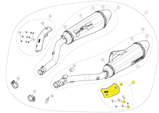 MISC P-HSB16R1L/A1 ΓΙΑ BMW K 1600 GT ABS / K 1600 GTL ABS '11–'24 | AKRAPOVIC-P-HSB16R1L/A1
