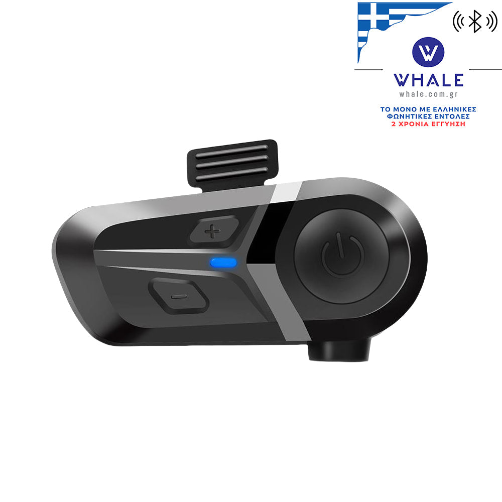 L1 Bluetooth  για Κράνος Μηχανής Jet / Open Face με Hard Microphone Μαύρο