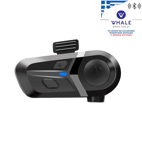 L1 Bluetooth  για Κράνος Μηχανής Jet / Open Face με Hard Microphone Μαύρο