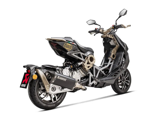 MUFFLER SS/CF BLK ITAL ΓΙΑ ITALJET DRAGSTER 125 ABS / DRAGSTER 200 ABS '20–'26 | AKRAPOVIC-S-IT125SO1-HRTBL