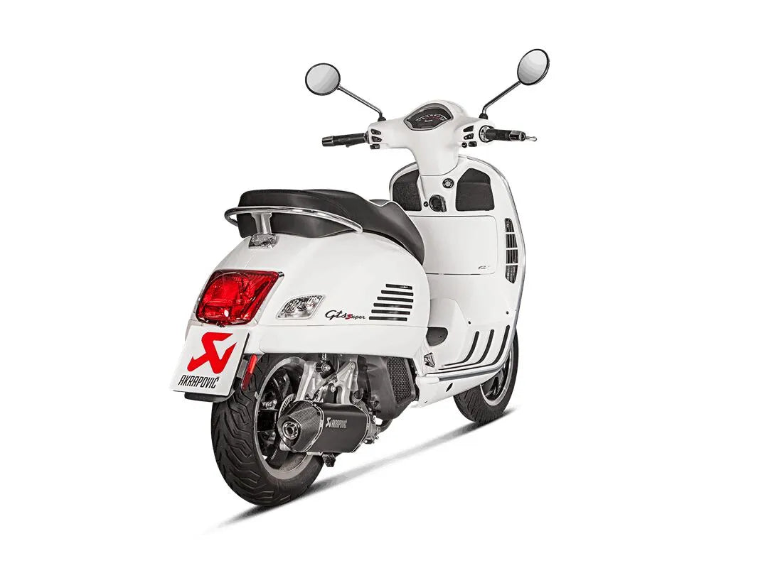 MUFFLER SS/CF BLK GTS125 ΓΙΑ VESPA GTS 125 IGET ABS '21–'24 | AKRAPOVIC-S-VE125SO2-HZBL