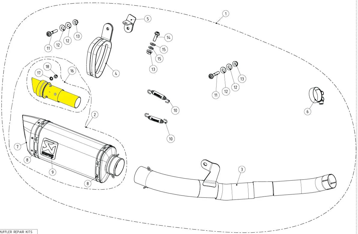 NOISE INSERT ΓΙΑ TRIUMPH STREET TRIPLE 765 '17–'23 | AKRAPOVIC-V-TUV251