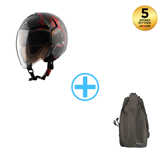AXOR Striker SC Hitman Μαύρο Γκρι + δώρο crossbody τσάντα]