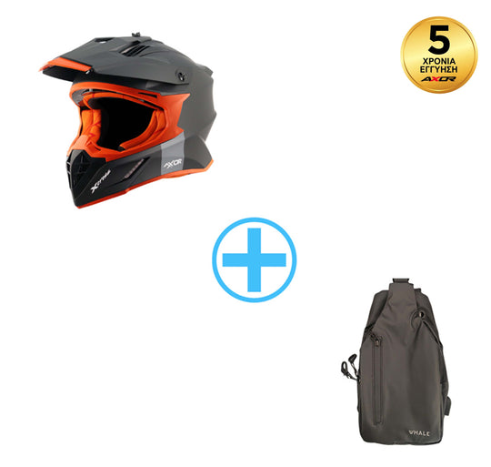 AXOR X-Cross + δώρο crossbody τσάντα Μαύρο Πορτοκαλί Ματ L